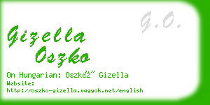gizella oszko business card